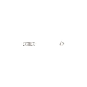 Bead 1pkg10 sterling silver, 6x2mm twisted tube