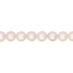 Pearl, White Lotus&trade;, cultured freshwater, mauve, 6-6.5mm semi-round, B grade, Mohs hardness 2-1/2 to 4. Sold per 15-1/2" to 16" strand.