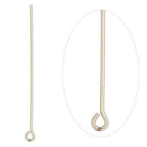 Eye pin 1pkg2 14Kt gold-filled, 1.5 inch, 20 gauge