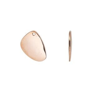 Drop, copper, 15x11mm curved irregular teardrop. Sold per pkg of 4.