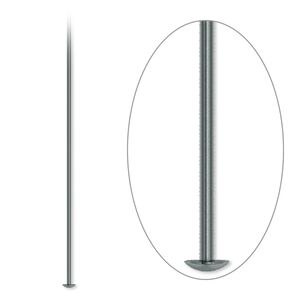 Head pin 1pkg1000 gunmetal-plated, 3 inch, 21 gauge brass