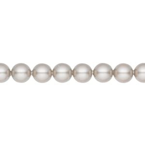 Pearl 50pk platinum, Crystal Passions&reg; 6mm round 5810