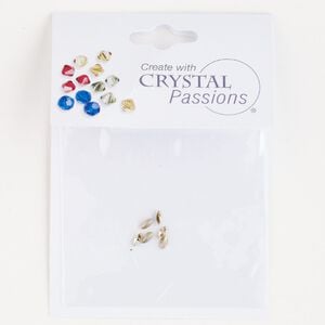Fancy stone 6pk crystal golden shadow foil back, Crystal Passions&reg; 4x2mm navette 4228