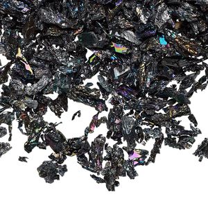"Tourmaline" (silicon carbide) 1pkg2oz, rainbow undrilled inlay chip mini