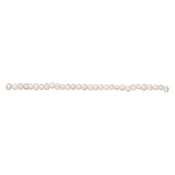 Freshwater pearl 1pkg1, mixed shapes, 15 inch white / light silver peacock 7-10mm cultured image number 1