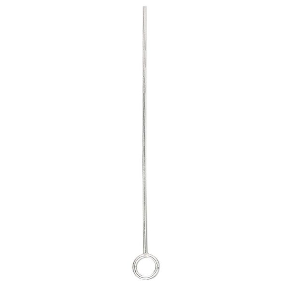 Eye pin 1pkg4 sterling silver, 2.25 inch / 6mm loop, 20 gauge image number 0