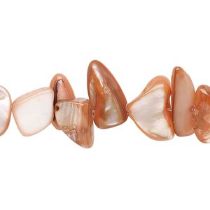 Mother-of-pearl shell 1pkg1, chip bead 30 inch dusty rose small to extra-large