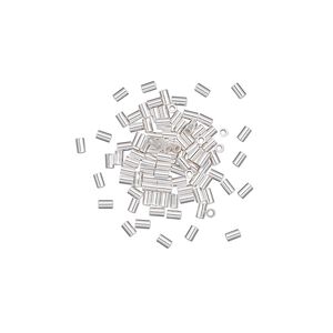 Crimp 1pkg100 sterling silver, 2x1mm seamless micro tube / approx 0.7mm inside diameter