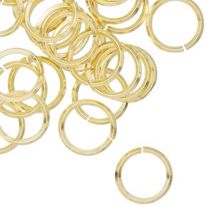 Jump ring 1pkg50 brass, 12mm hand-cut round / diamond wire, 16 gauge / 9.2mm inside diameter