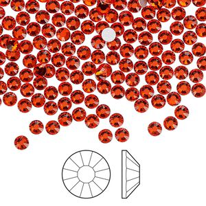 Flat back 144pk hyacinth foil back, Preciosa Viva 12&reg; Czech crystal rhinestone 3-3.2mm chaton rose round SS12