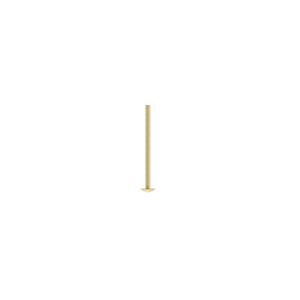 Head pin 1pkg100 gold-plated, 0.5 inch, 21 gauge brass antique