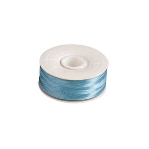 Thread, Nymo&reg;, nylon, turquoise blue, size OO. Sold per 110-yard bobbin.