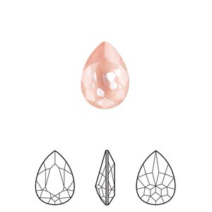 Fancy stone 1pk crystal flamingo ignite, Crystal Passions&reg; 14x10mm pear 4320