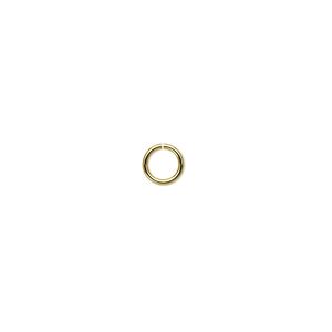 Jump ring 1pkg100 brass, 5.5mm round, 20 gauge / 4mm inside diameter