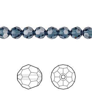 Bead 12pk Montana, Crystal Passions&reg; 6mm round 5000