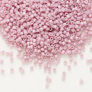 Seed bead, Delica&reg;, glass, pkg/50g, #11 round, opaque glazed luster antique rose (DB-0210).