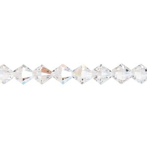 Bead 24pk crystal shimmer, Crystal Passions&reg; 6mm bicone 5328