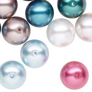 Pearl mix 30pk mixed colors, Celestial Crystal&reg; 14mm round