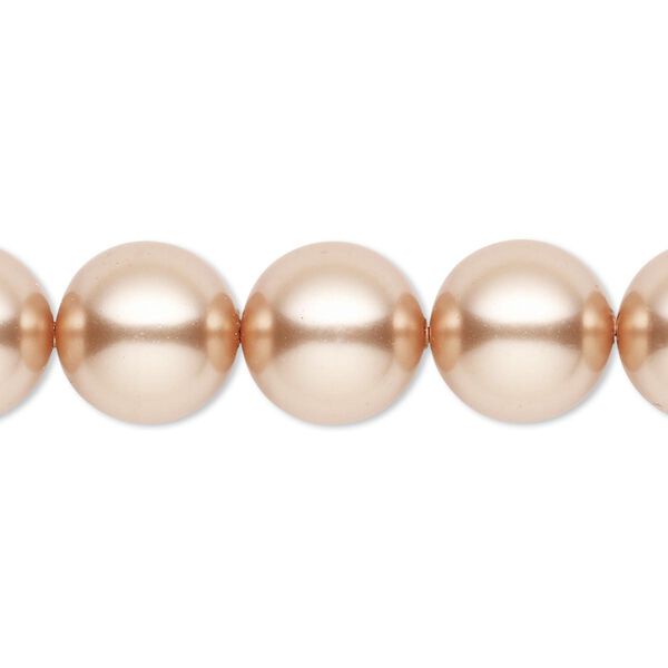 Pearl 100pk rose gold, Swarovski&reg; 12mm round 5810 image number 0
