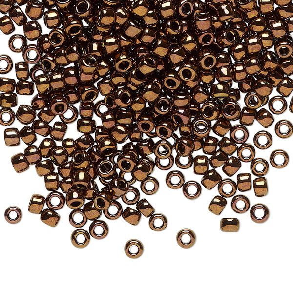 Seed bead, TOHO BEADS&reg;, glass, pkg/250g, #8 round, opaque Olympic bronze (TR-08-224). image number 0