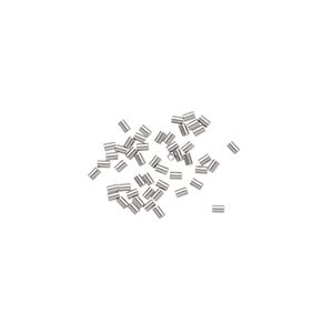 Crimp, stainless steel, pkg/50, 1.5x1mm round tube, 0.7mm inside diameter.
