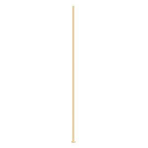 Head pin 1pkg1000 gold-plated, 2.5 inch, 21 gauge brass