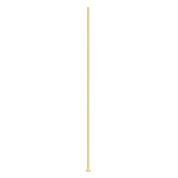 Head pin 1pkg1000 gold-plated, 2.5 inch, 21 gauge brass image number 0