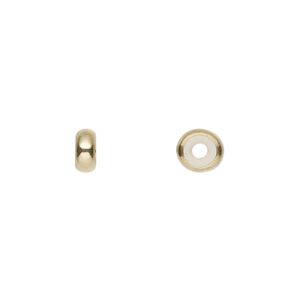 Bead keeper 1pkg1 14Kt gold-filled, 7x3mm rondelle, silicone
