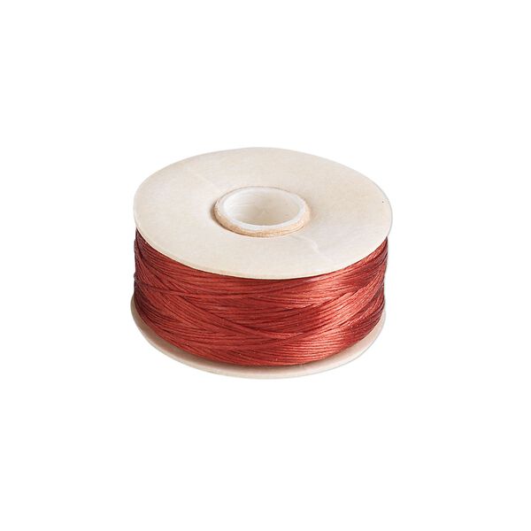 Thread, Nymo&reg;, nylon, red, size B. Sold per 72-yard bobbin. image number 0