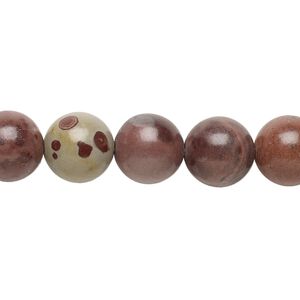 Limestone 1pkg1, round bead natural 15.5-16 inch Crazy Horse&trade; stone 10mm