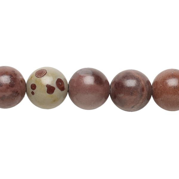 Limestone 1pkg1, round bead natural 15.5-16 inch Crazy Horse&trade; stone 10mm image number 0