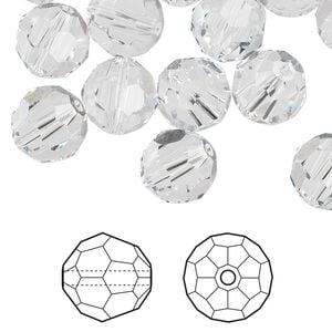 Bead 6pk crystal, Crystal Passions&reg; 10mm round 5000