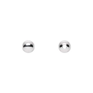 Bead 1pkg100 sterling silver, 6mm seamless round
