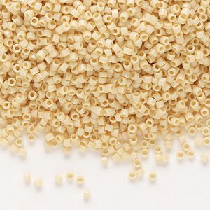 Seed bead, Delica&reg;, glass, pkg/250g, #11 round, opaque pear (DB-1131).
