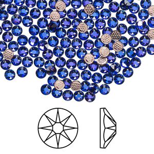 Flat back 1440pk crystal heliotrope foil back, Swarovski&reg; hotfix 3-3.2mm round SS12 2078