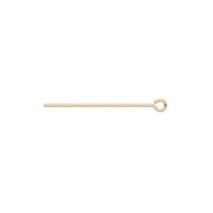 Eye pin 1pkg2 14Kt gold-filled, 1 inch, 20 gauge