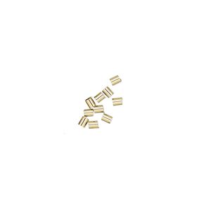 Crimp 1pkg10 14Kt gold-filled, 2x1.6mm smooth round tube / approx 1.1mm inside diameter