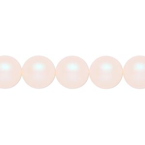 Pearl 25pk pearlescent white, Crystal Passions&reg; 10mm round 5810
