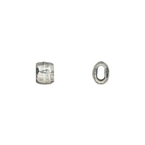 Bead, TierraCast&reg;, antiqued pewter (tin-based alloy), 7x5.5mm flattened hammered barrel. Sold per pkg of 20.