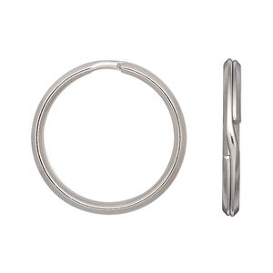 Key ring 1pkg10 stainless steel, 25mm round, 20.5mm inside diameter