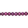 Freshwater pearl 1pkg1, semi-round, 15 inch dark plum 5-6mm cultured image number 0