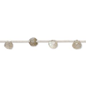 Labradorite 1pkg16, hand-cut top-drilled faceted teardrop bead natural 4x4mm-7x6mm