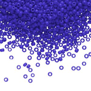 Seed bead, TOHO BEADS&reg;, glass, pkg/50g, #11 round, opaque frosted navy blue (TR-11-48F).