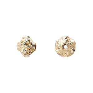 Bead 1pkg1 14Kt gold-filled, 10x9mm twisted hogan