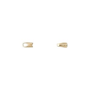 Cord end glue-in 1pkg10 14Kt gold-filled, 5x2mm round / 1.5mm inside diameter
