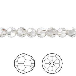 Bead 12pk crystal silver shade, Crystal Passions&reg; 6mm round 5000