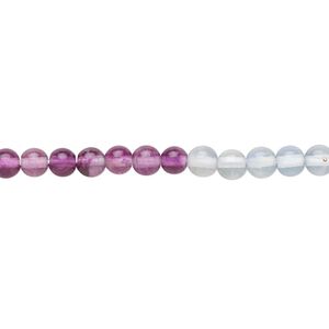 Multi-fluorite 1pkg1, round bead natural A- grade, 15.5-16 inch 4mm