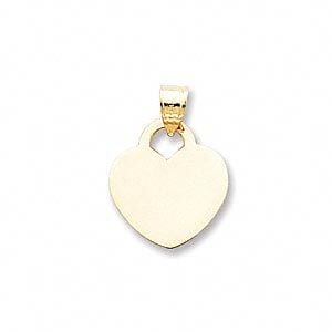 Pendant, 14Kt gold, 17x15mm heart. Sold individually.