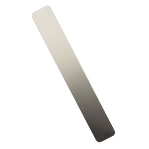 Sheet, copper / zinc / nickel, nickel silver, half-hard, 7x1-inch rectangle with rounded corners, 24 gauge. Sold individually.