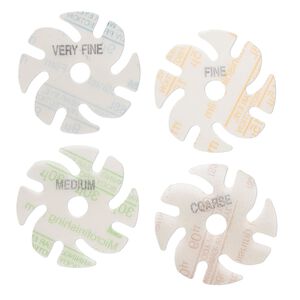 Abrasive disc, Ninja&trade; 3M&trade; Microfinishing, plastic, multicolored, 280-2000 grit, 3-inch replacement abrasive disc for Jooltool&trade;. Sold per pkg of 12.
